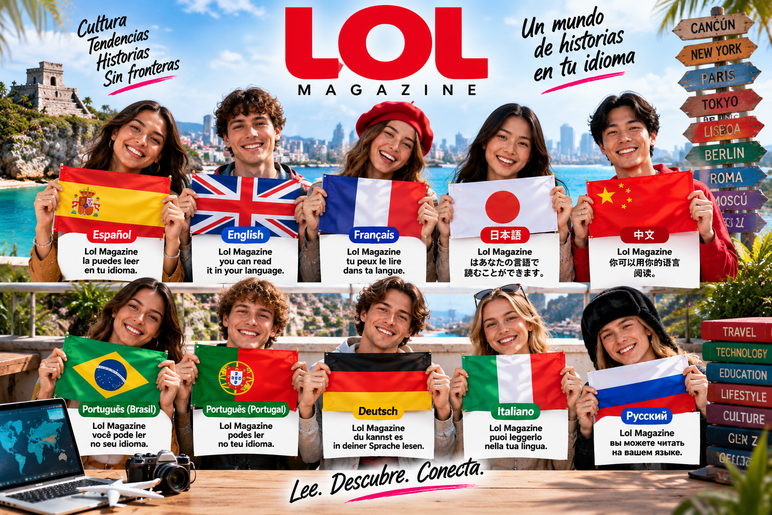LOL Magazine revista juvenil en 9 idiomas
