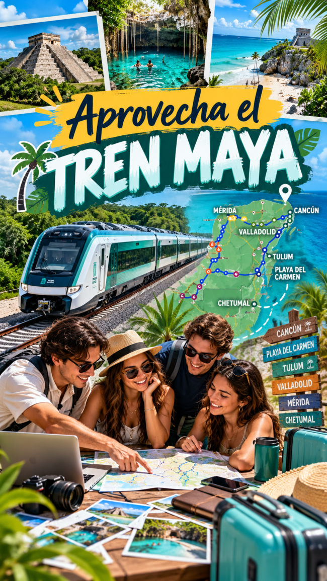 El Tren Maya un aliado para que los jóvenes disfuten del Caribe Mexicano en temporada baja